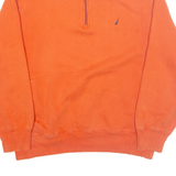 NAUTICA Mens Sweatshirt Orange 1/4 Zip M