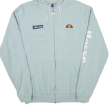 ELLESSE Womens Blue Hoodie Full Zip UK 10