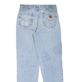 CARHARTT Workwear Mens Jeans Blue Relaxed Tapered Stone Wash W30 L32
