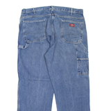 DICKIES Carpenter Workwear Mens Jeans Blue Relaxed Tapered Stone Wash W40 L32