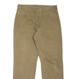 CARHARTT Blanket Lined Carpenter Workwear Mens Jeans Green Tapered W35 L34