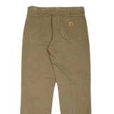 CARHARTT Blanket Lined Carpenter Workwear Mens Jeans Green Tapered W35 L34