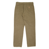 CARHARTT Blanket Lined Carpenter Workwear Mens Jeans Green Tapered W35 L34