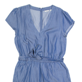 JACK WILLS Belted Womens Playsuit Blue Wide-Leg UK 12