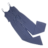 MICHAEL KORS Womens Jumpsuit Blue Striped Wide-Leg XS
