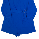 JACK WILLS Belted Womens Playsuit Blue Wide-Leg UK 14