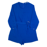 JACK WILLS Belted Womens Playsuit Blue Wide-Leg UK 14