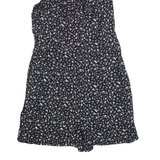 SUPERDRY Womens Playsuit Black Floral Wide-Leg M