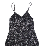 SUPERDRY Womens Playsuit Black Floral Wide-Leg M