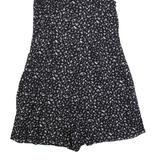 SUPERDRY Womens Playsuit Black Floral Wide-Leg M
