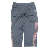 ADIDAS Side Pop 3/4 Mens Track Pants Grey Straight S W32 L23