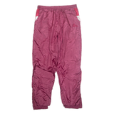 SPORTINO Mens Track Pants Maroon 90s Nylon Tapered XL W30 L30