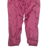 SPORTINO Mens Track Pants Maroon 90s Nylon Tapered XL W30 L30