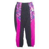 RODEO Womens Track Pants Black 90s Tapered S W28 L29