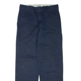 DICKIES Mens Trousers Blue Regular Straight W30 L32