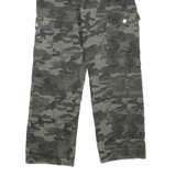 Camouflage Cargo Mens Trousers Green Regular Straight W26 L29