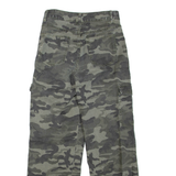 Camouflage Cargo Mens Trousers Green Regular Straight W26 L29