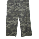 Camouflage Cargo Mens Trousers Green Regular Straight W26 L29