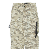 FB SISTER Camouflage Cargo Womens Trousers Beige Regular Tapered W28 L26