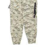 FB SISTER Camouflage Cargo Womens Trousers Beige Regular Tapered W28 L26