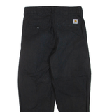 CARHARTT Womens Trousers Black Regular Tapered W32 L25