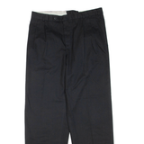 Mens Trousers Black Regular Tapered W32 L31