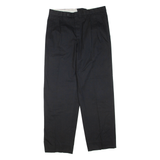 Mens Trousers Black Regular Tapered W32 L31