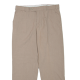 Mens Trousers Beige Regular Tapered W34 L30