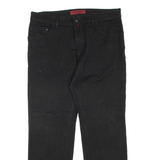 PIERRE CARDIN Mens Trousers Black Regular Tapered W36 L31