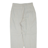 Striped Mens Trousers Beige Regular Tapered W28 L30