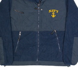 GENERAL Navy Mens Fleece Jacket Blue M