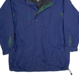 JANSPORT Mens Rain Jacket Blue Hooded XL