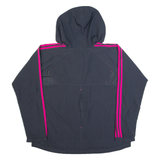 ADIDAS Womens Track Jacket Black Hooded L