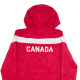 ADIDAS Canada University Sport Mens Rain Jacket Red USA Hooded M