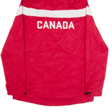 ADIDAS Canada University Sport Mens Rain Jacket Red USA Hooded M