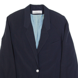 RICHARD MULLER Womens Blazer Jacket Blue Wool 90s L