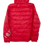 TOMMY HILFIGER Mens Jacket Red Nylon Hooded S