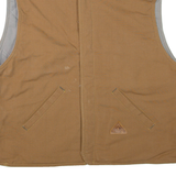 BULWARK Mens Workwear Gilet Brown 2XL