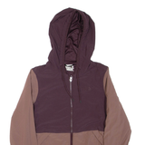 THE NORTH FACE Womens Jacket Purple Hooded Colourblock S