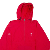 CHAMPION Mens Anorak Jacket Red Hooded L