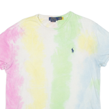 POLO RALPH LAUREN Womens Tie Dye T-Shirt Blue S
