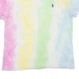 POLO RALPH LAUREN Womens Tie Dye T-Shirt Blue S