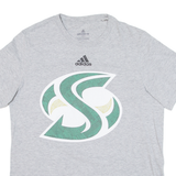 ADIDAS Mens T-Shirt Grey M