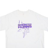 REEBOK Show Your Horns Mens T-Shirt White USA 2XL