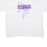 REEBOK Show Your Horns Mens T-Shirt White USA 2XL
