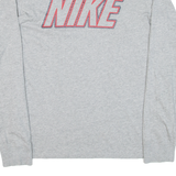 NIKE Mens T-Shirt Grey Long Sleeve M