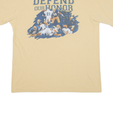 ADIDAS Notre Dame Football Mens T-Shirt Beige USA M