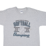 GILDAN Softball Champions Mens T-Shirt Grey USA L