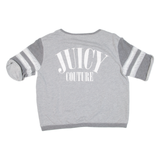 JUICY COUTURE Cropped Womens T-Shirt Grey XL
