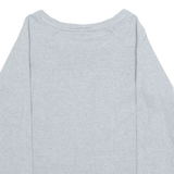 REEBOK Womens T-Shirt Grey Long Sleeve V-Neck S